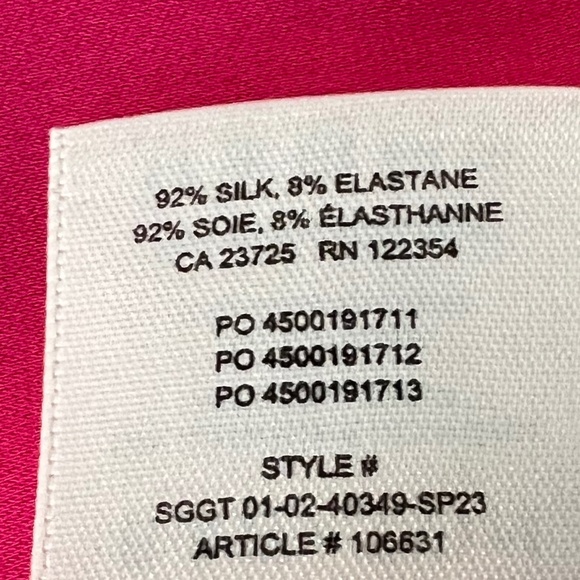 Aritzia Babaton, Carson Silk Tank, Eros Pink, Size Small - Picture 5 of 5